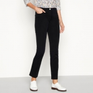 Black stretch straight leg jeans