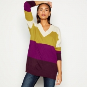 Dark Pink Colour Block Supersoft Jumper