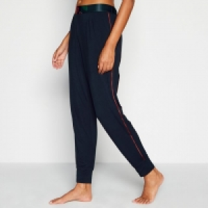 Navy Rose Print Juxtapose Jersey Pants