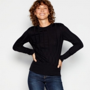 Black Diamond Ribbed Jumper