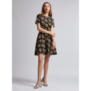Multi Coloured Paisley Print Skater Dress