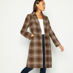 Multicoloured Checked City Coat