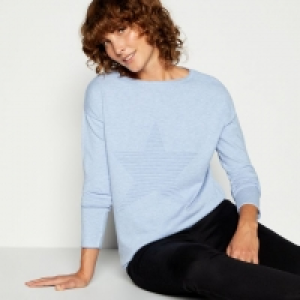 Light Blue Star Embossed Jumper
