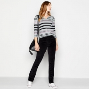 Black Five Pocket Corduroy Trousers