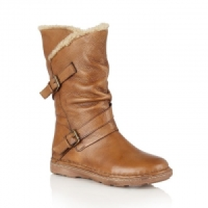 Tan Leather Jolanda Calf Boots