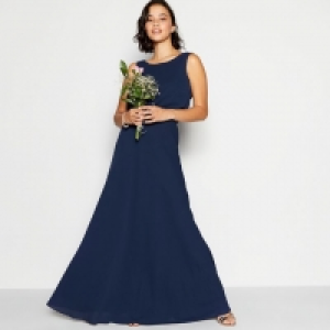 Navy Cowl Back Maxi Dress
