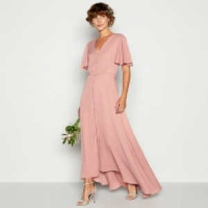 Light Pink Button Through Maxi Dress
