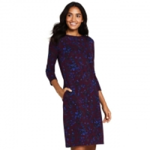 Multi Ponte Jersey Floral Shift Dress
