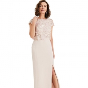 Pink Olivia Lace Bodice Maxi Dress