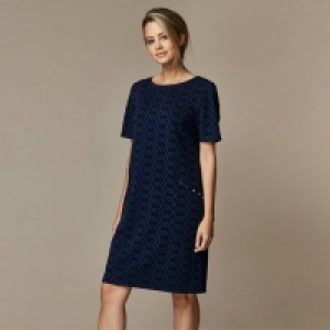 Petite Blue Chain Print Shift Dress