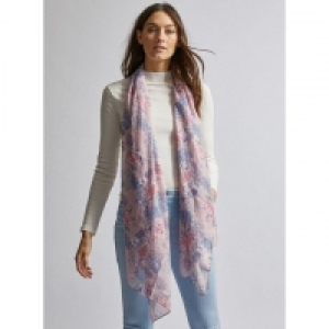 Pink Summer Floral Print Scarf