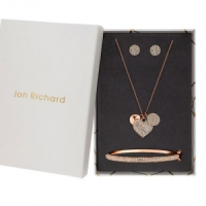 Rose Gold Plated Crystal Heart and Pave Charm Pendant with E