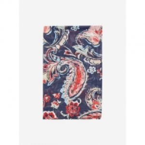 Blue Floral Print Scarf