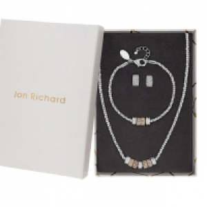 Mixed Plate Crystal Rhonelle Necklace with Matching Earrings