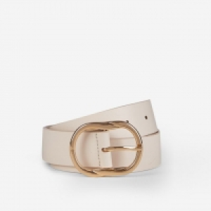 Cream Leather Belt