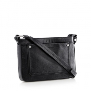 Black Leather Hannah Cross Body Bag