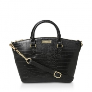 Debenhams  Black Dahlia Midi Tote Croc Print Tote Bag