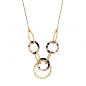 Gold Plated and Resin Circle Link Allway Necklace
