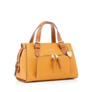 Dark yellow faux leather Holland Park grab bag