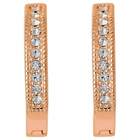 Debenhams  Rose Gold Plated Crystal Hoop Earrings