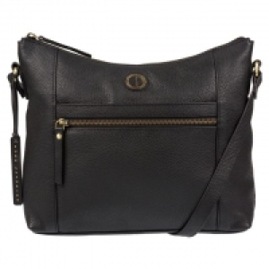 Black Sequoia genuine leather hobo bag