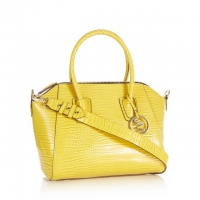 Debenhams  Yellow Croc Effect Isabella Grab Bag
