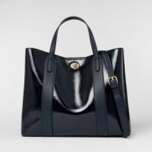 Navy Josie Patent Grab Bag