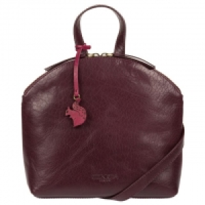 Plum Ingrid Leather Cross Body Bag