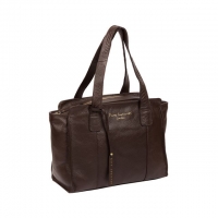 Debenhams  Chocolate Alexandra Leather Handbag