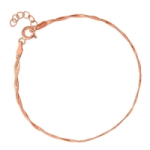 Sterling Rose Gold Woven Bracelet