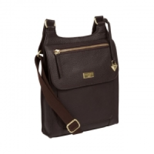 Dark Chocolate Marie Leather Cross-Body Bag