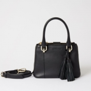 Black Leather Kew Mini Grab Bag