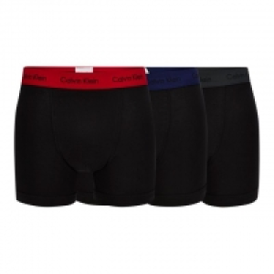 3 Pack Black Logo Print Trunks