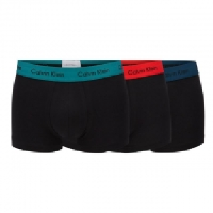 3 Pack Black Low Rise Trunks