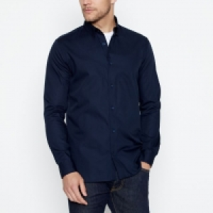 Debenhams  Navy Long Sleeves Regular Fit Shirt