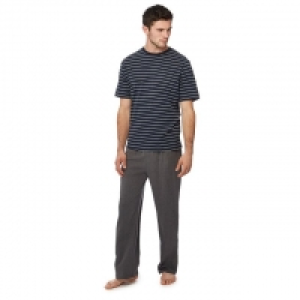 Navy Striped Pyjama Set