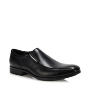 Black Leather Conwell Slip On Shoes