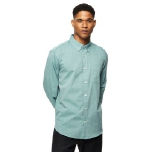 Green Plain Long Sleeve Cotton Shirt