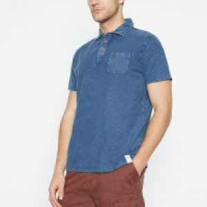 Navy Vintage Wash Cotton Polo Shirt