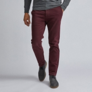 Burgundy Slim Fit Stretch Chinos