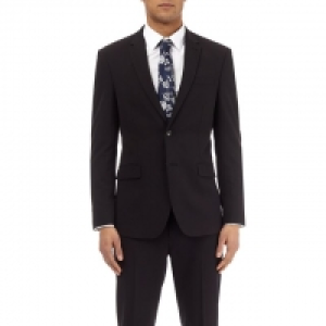 Black Stretch Muscle Fit Suit Jacket