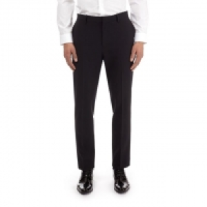 Black Stretch Muscle Fit Suit Trousers