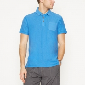 Blue Vintage Wash Cotton Polo Shirt