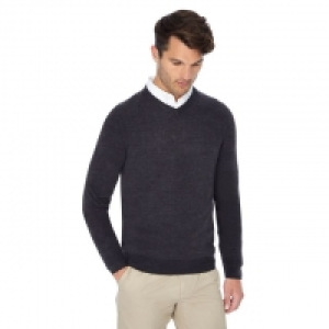 Dark Grey V-Neck Jumper