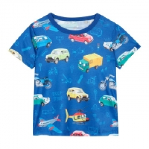 Boys Multicoloured Car Print Cotton T-Shirt