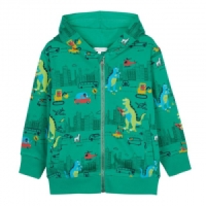 Boys Green Dinosaur Print Sweater