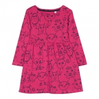 Debenhams  Baby Girls Pink Monster Print Dress