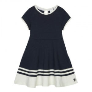 Girls Navy Striped Border Dress £14.40