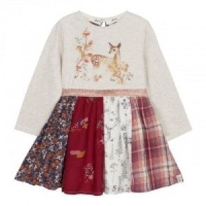 Girls Multicoloured Deer Print Dress