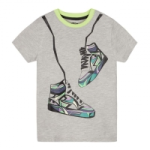 Boys Grey Trainers Print T-Shirt